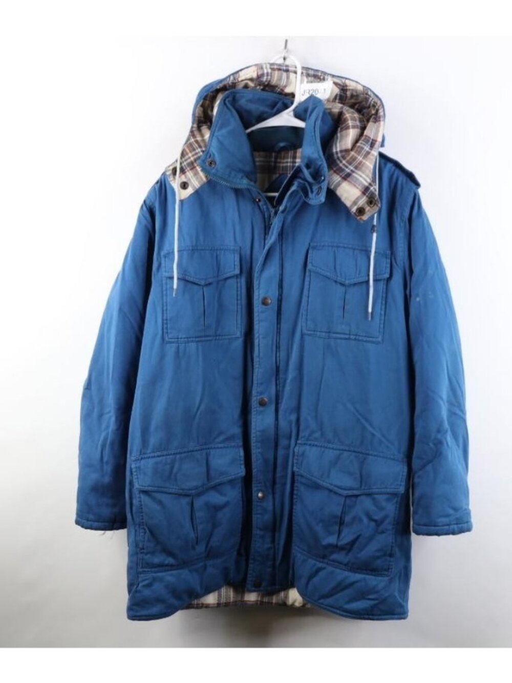 Vintage 90s Streetwear Mens Medium Distressed Flannel Lined Hooded Parka Jacket
